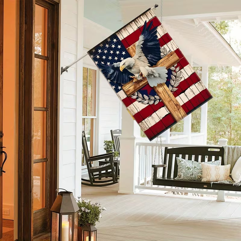 Cowgic American Patriotic Double-Sided Garden Flag