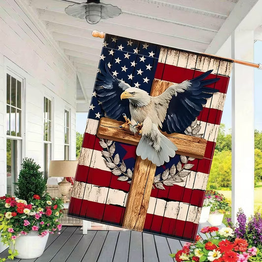 Cowgic American Patriotic Double-Sided Garden Flag