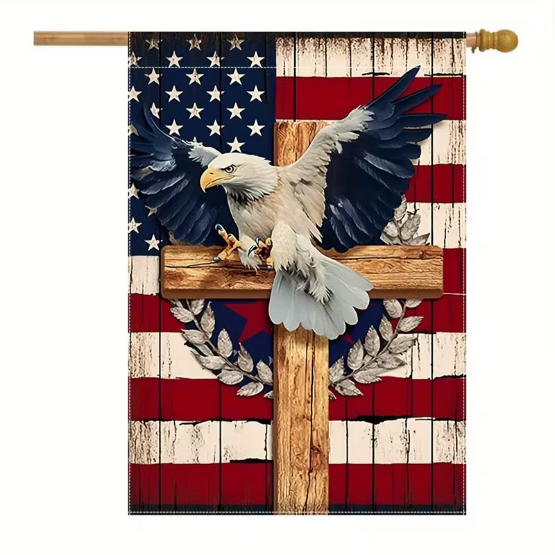 Cowgic American Patriotic Double-Sided Garden Flag
