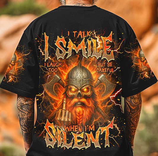 Cowgic Be Careful When I'm Silent Skull Viking AOP