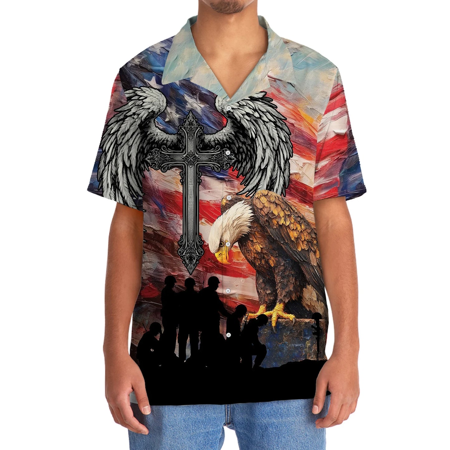 Cowgic Veteran Stand For The Flag Kneel For The Cross