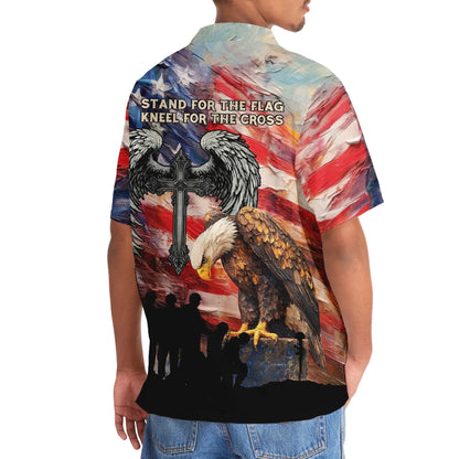 Cowgic Veteran Stand For The Flag Kneel For The Cross