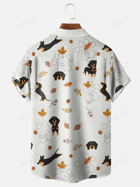 Cowgic Dachshund Autumn Leaves