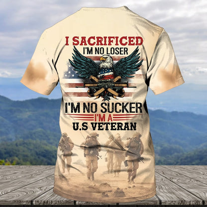 Cowgic I'm A U.S Veteran I Sacrificed All Over Print Apparel