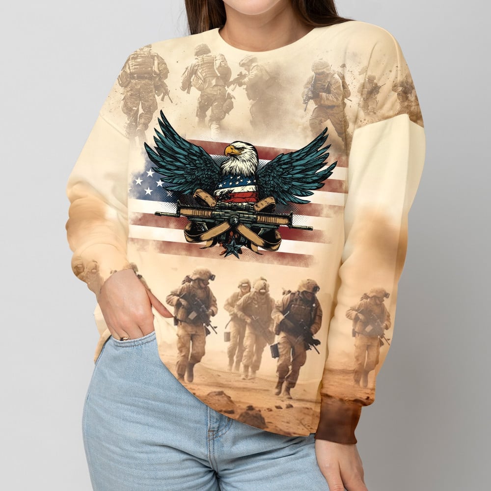 Cowgic I'm A U.S Veteran I Sacrificed All Over Print Apparel