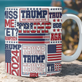 Cowgic Patriotic Trump 2024 Mug | Gift for Dad, Gift for Mom, Birthday Gift | Father's Day 3D Inflated Mug C1012 - GOP