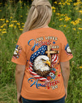 Cowgic She Loves Jesus And America Too Red White & Blue Eagle Women's All Over Print