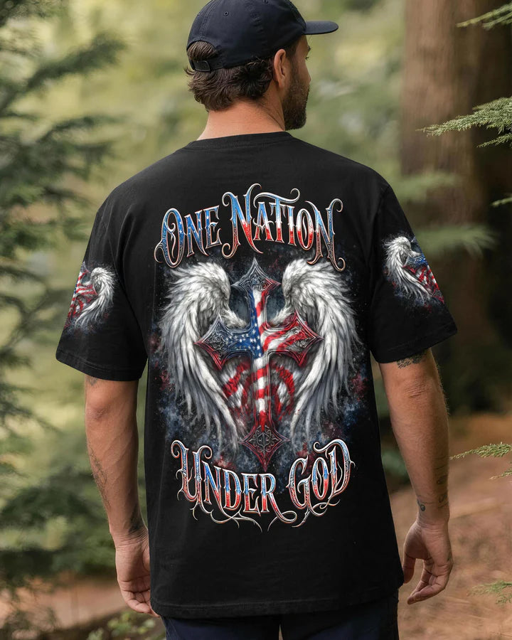 Cowgic One Nation Under God Wings Men's All Over Print Shirt