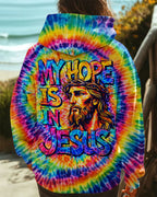 Cowgic My Hope Is In Jesus Colorful Swirl Women's All Over Print Shirt