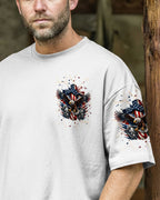 Cowgic Stand For The Flag Kneel For The Cross Eagle Men's All Over Print Shirt