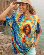 Cowgic Saved By His Grace Jesus Water Swirl Women's All Over Print Shirt