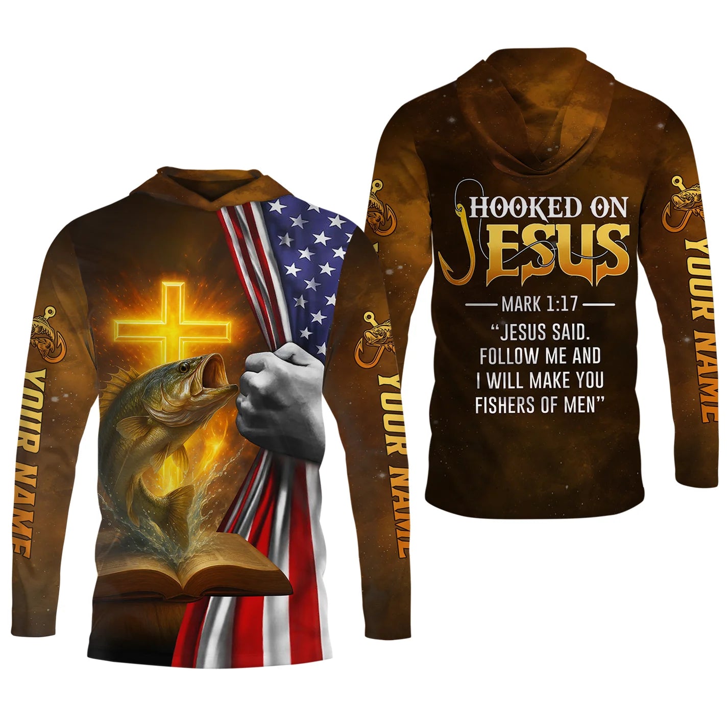 Cowgic Personalized Hooked On Jesus Mark 1:17
