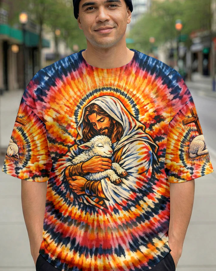 Cowgic God And Lamb Swirl Men's All Over Print Shirt