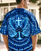 Cowgic Warrior With Wings Swirl Men's All Over Print Shirt