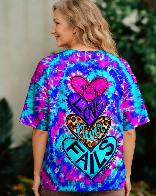 Cowgic His Love Never Fails Women's All Over Print Shirt