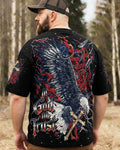 Cowgic In God We Trust Eagle Stars And Stripes Men's All Over Print Shirt