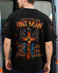 Cowgic I Only Kneel For One Man Jesus On Cross All Over Print Shirt