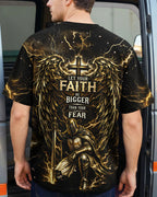 Cowgic Let Your Faith Be Bigger Than Your Fear Warrior Men's All Over Print Shirt