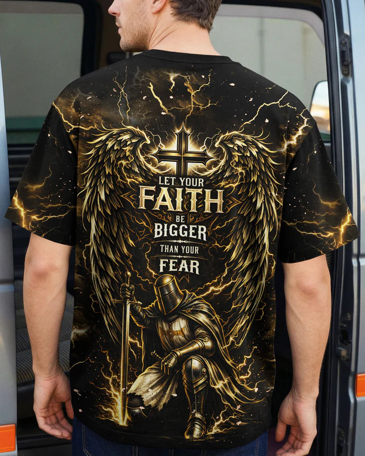 Cowgic Let Your Faith Be Bigger Than Your Fear Warrior Men's All Over Print Shirt