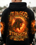 Cowgic It Is God Who Arms Me With Strength Men's All Over Print Shirt