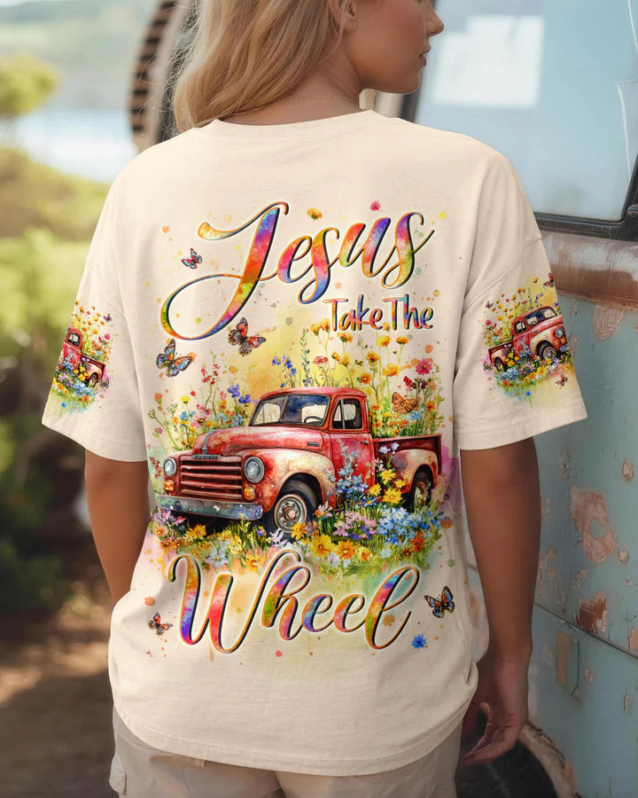 Cowgic Jesus Take The Wheel Women's All Over Print Shirt