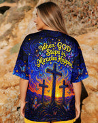 Cowgic When God Steps In Miracles Happen Women's All Over Print Shirt