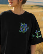 Cowgic Faith Cross Daisies Lion Art Women's All Over Print Shirt
