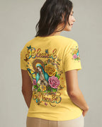 Cowgic Blessed Art Thou Among Women Women's All Over Print Shirt