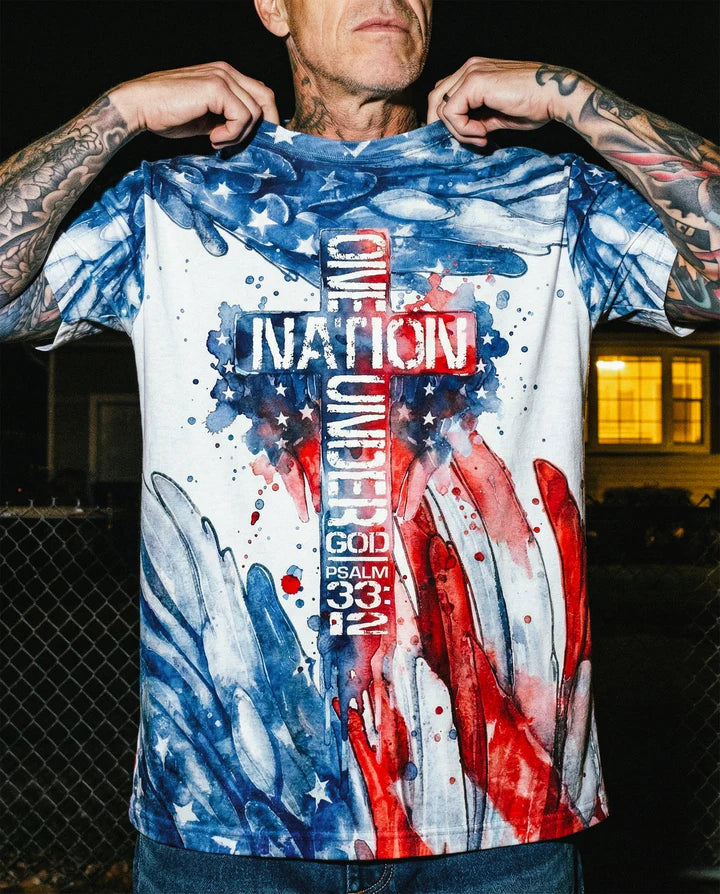 Cowgic One Nation Wings Men's All Over Print Shirt