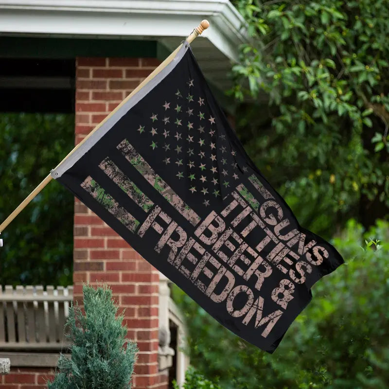 Cowgic Black American Flag Banner
