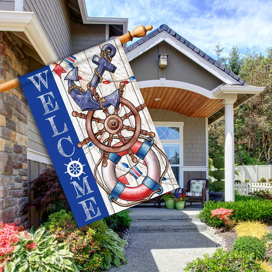 Cowgic Welcome Summer Independence Day Beach Garden Flag