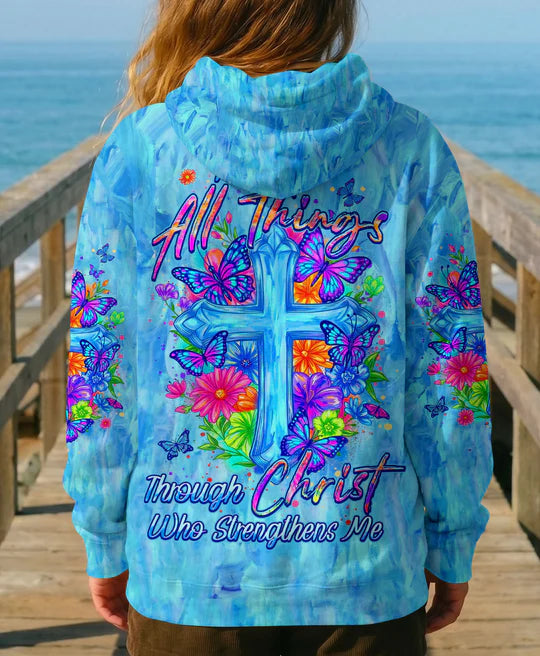 Cowgic I Can Do All Things Floral Women's All Over Print Shirt