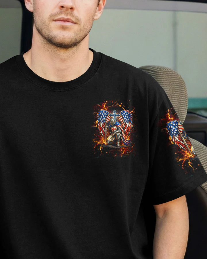 Cowgic I'm A Warrior Of God Wings Men's All Over Print Shirt
