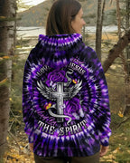 Cowgic Blessed By God Cross Rose Purple Swirl Women's All Over Print Shirt