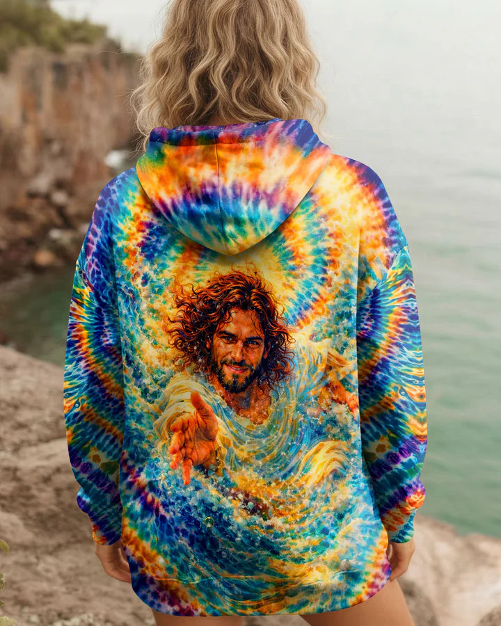 Cowgic Saved By His Grace Jesus Water Swirl Women's All Over Print Shirt