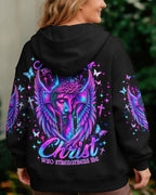 Cowgic I Can Do All Things Through Christ Neon Jesus Cross Women's All Over Print