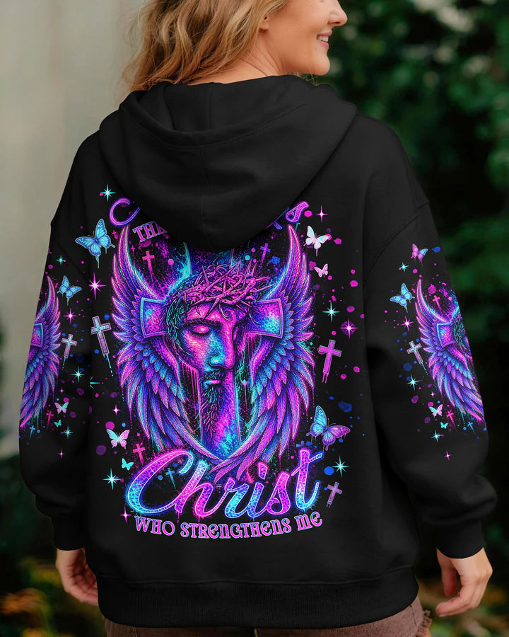 Cowgic I Can Do All Things Through Christ Neon Jesus Cross Women's All Over Print