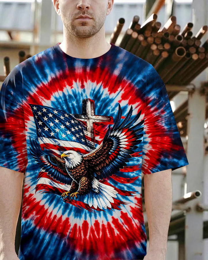 Cowgic One Nation Under God Eagle Men's All Over Print Shirt
