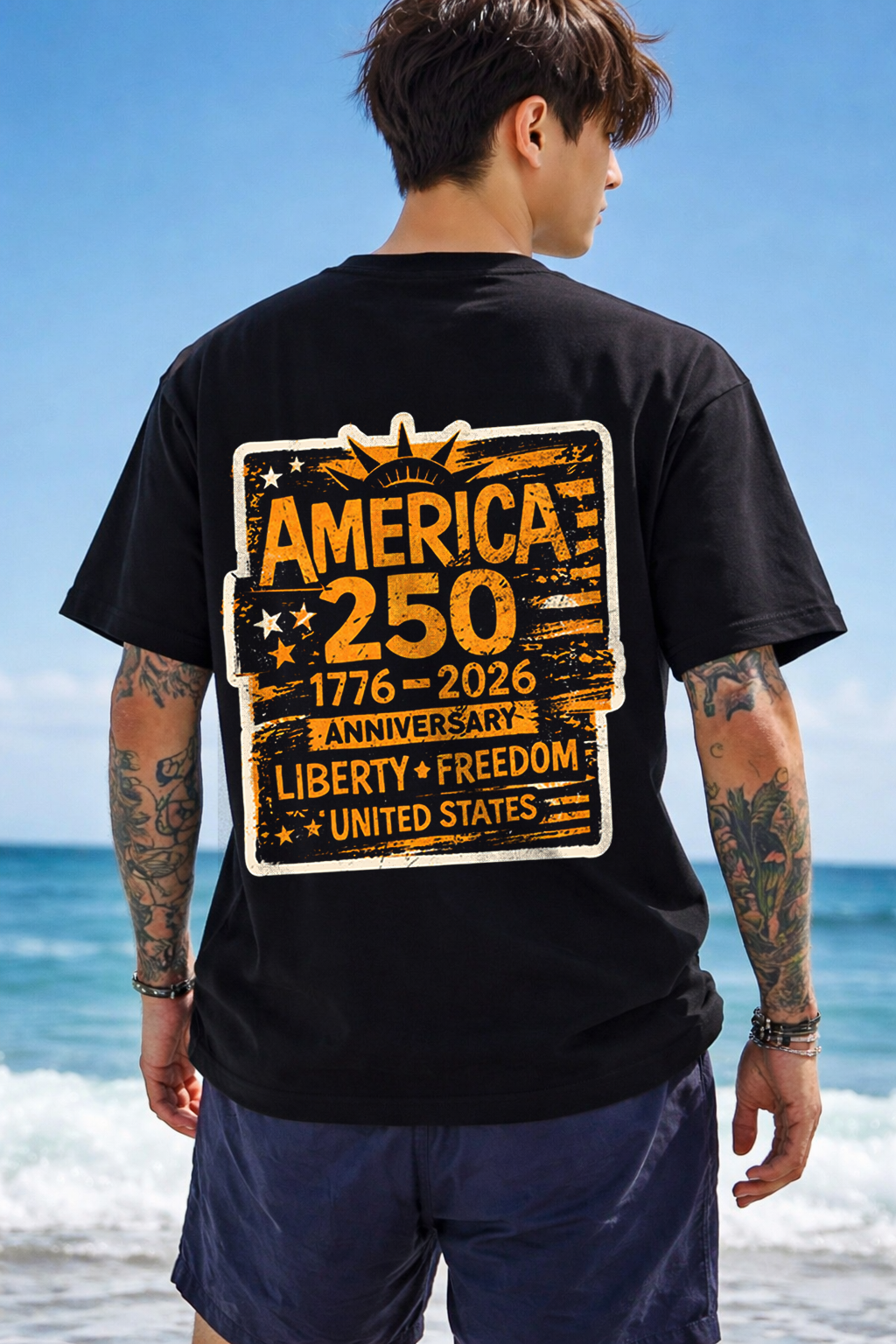 Cowgic USA 250 Years Commemorative Graphic T-Shirt – 1776-2026 Edition