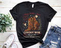 Cowgic Cowboy Mom "Roped the Moon" Floral Boot Tee