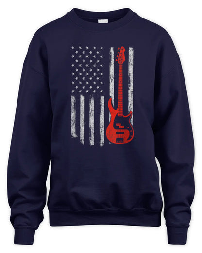 Cowgic USA American Flag Bass Guitar Player Musician