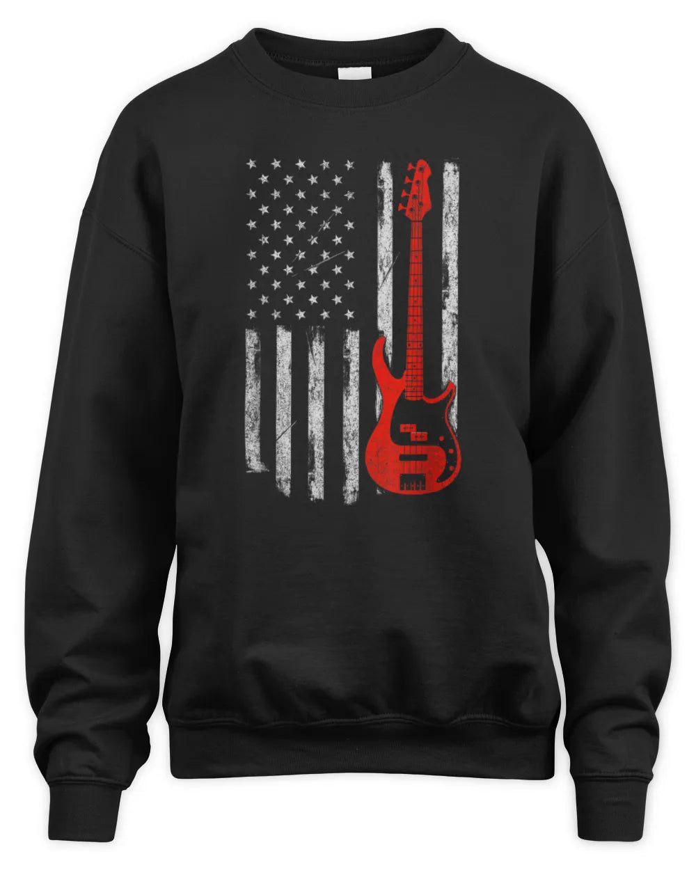 Cowgic USA American Flag Bass Guitar Player Musician