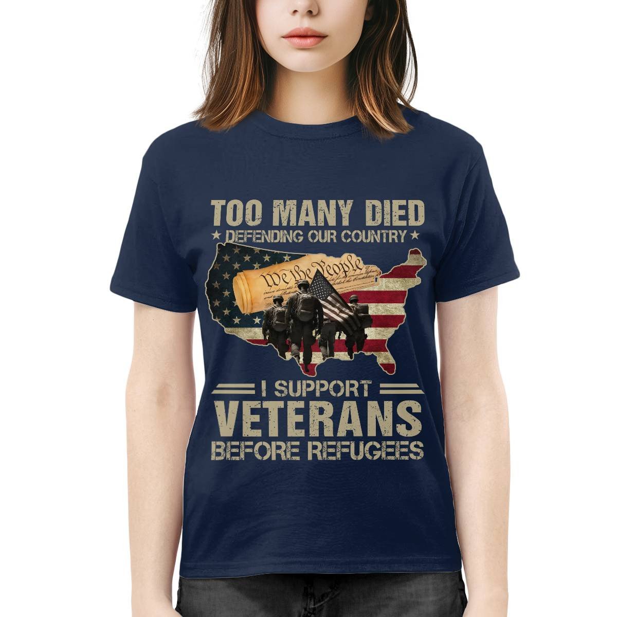 Cowgic I Support Veterans Before Refugees