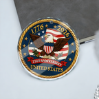 Cowgic United States 250 Years Anniversary Glass Ornament | America 250 Anniversary | Happy 250th Birthday USA | Patriotic 4th of July Glass Ornament for Christmas Decor 682737