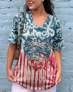 Cowgic One Nation Under God Red White & Blue Women's All Over Print