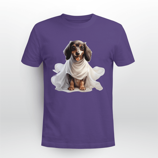 Cowgic Dachshund in Ghost Costume