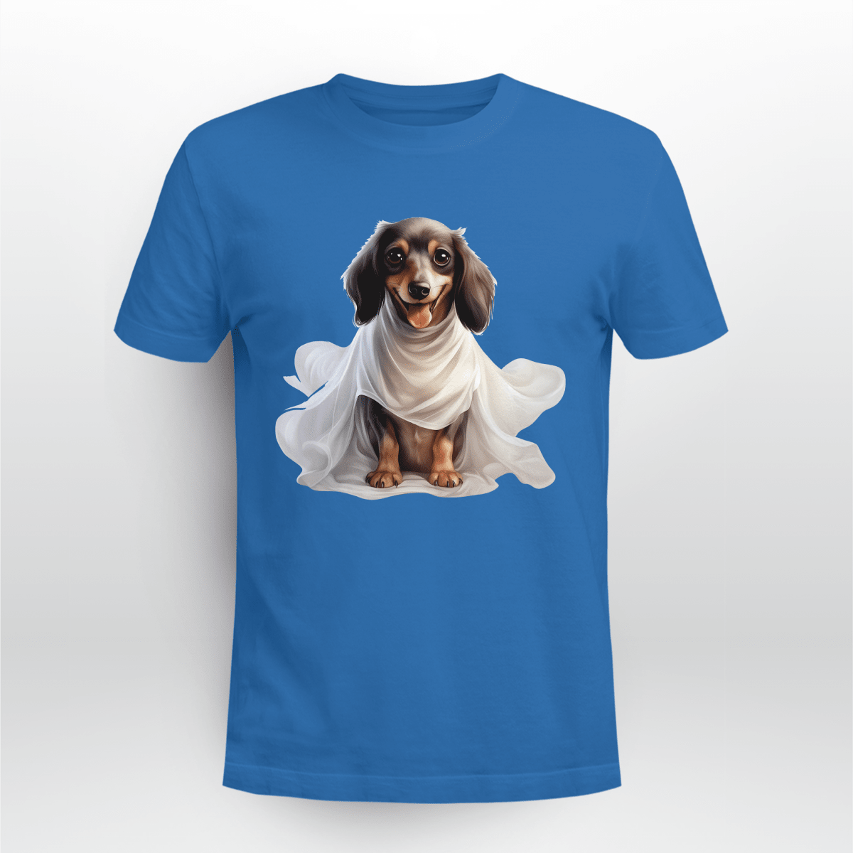 Cowgic Dachshund in Ghost Costume