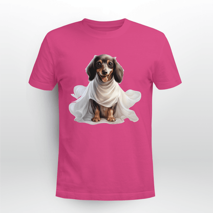 Cowgic Dachshund in Ghost Costume