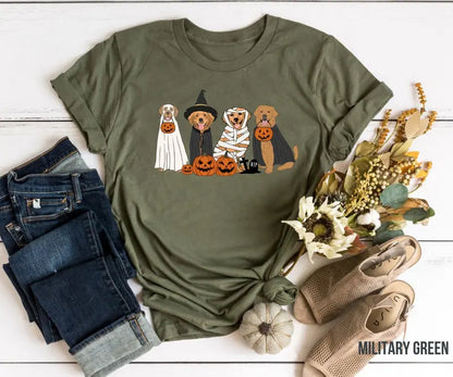 Cowgic Halloween Golden Retriever Ghost Dogs