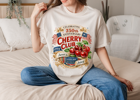 Cowgic Retro "Cherry Club" 250th Anniversary Graphic Tee